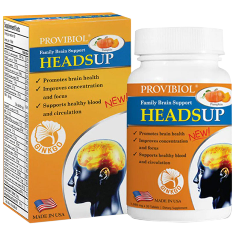 Viên uống Provibiol Headsup RASI tăng cường tuần hoàn máu não (60 viên)