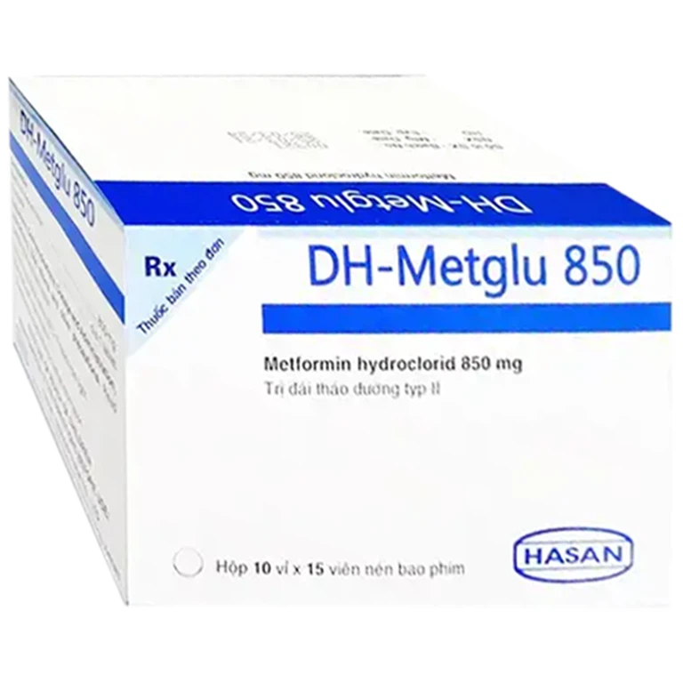 Thuốc DH-Metglu 850 Hasan điều trị bệnh đái tháo đường tuýp II (15 vỉ x 10 viên)