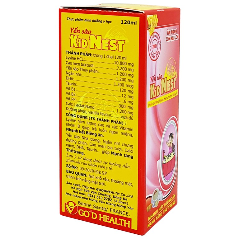 Yến sào Kid's Nest Good Health giảm biếng ăn cho trẻ (120ml)