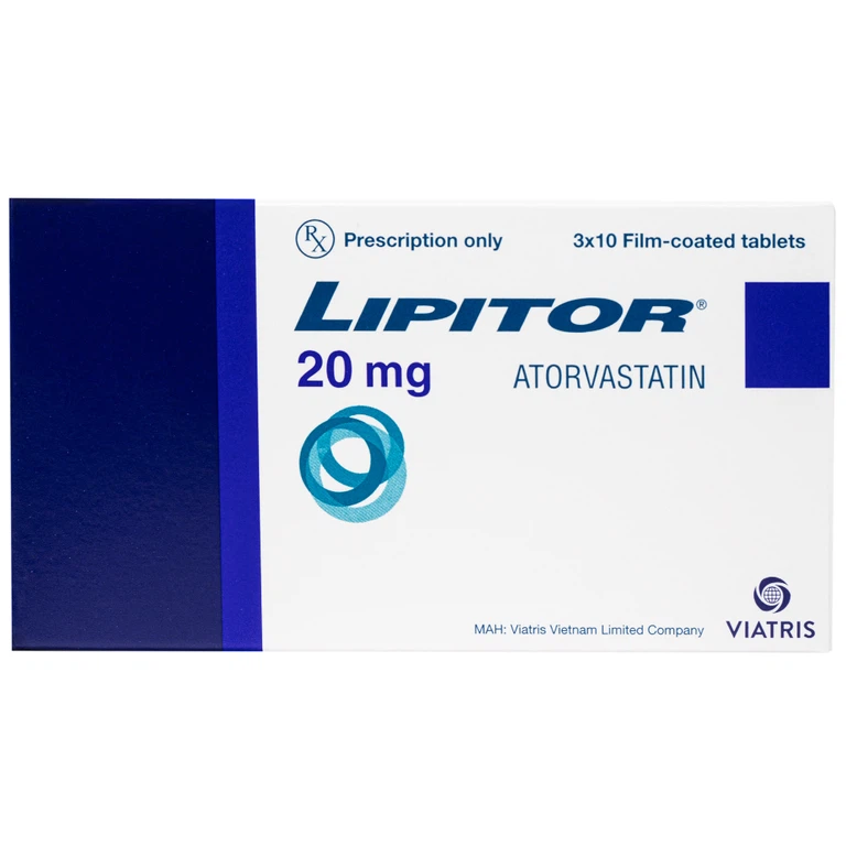 Thuốc Lipitor 20mg Pfizer điều trị tăng cholesterol toàn phần (3 vỉ x 10 viên) 