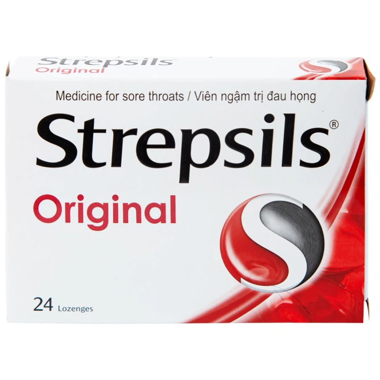 Viên ngậm Strepsils Original Reckitt Benckiser điều trị đau họng (2 vỉ x 12 viên)