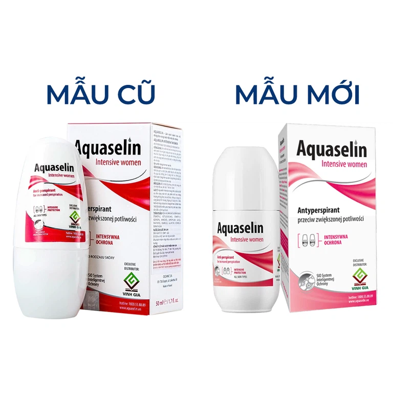 Lăn khử mùi Aquaselin Insensitive Women dùng cho vùng nách không nhạy cảm dành cho nữ, giảm mồ hôi (50ml)