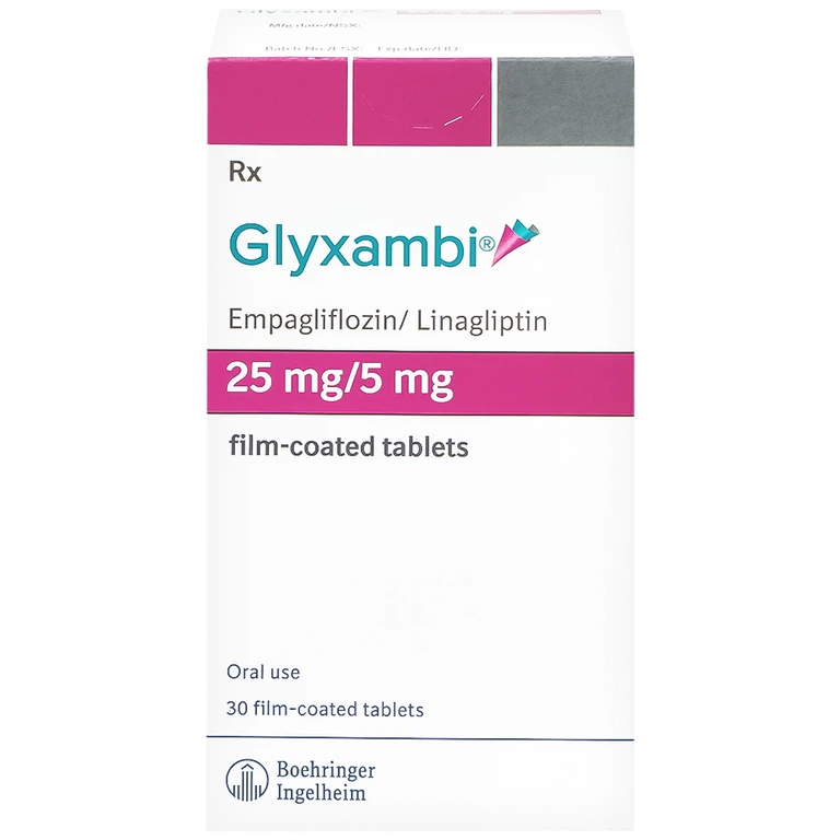 Thuốc Glyxambi 25mg/5mg Boehringer điều trị tiểu đường tuýp 2 (3 vỉ x 10 viên)