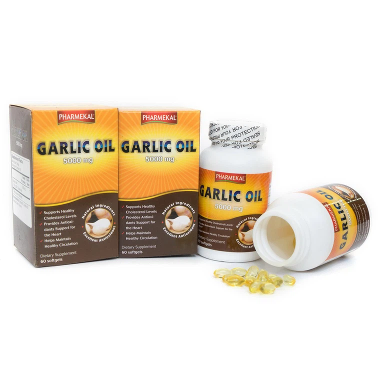 Viên uống Garlic Oil Pharmekal hỗ trợ giảm cholesterol và lipid huyết tương (60 viên)