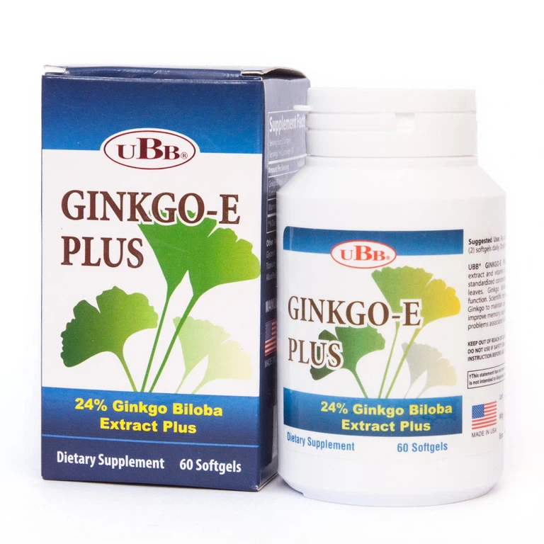 Viên uống Ginko-E Plus UBB tăng cường tuần hoàn máu (60 viên)