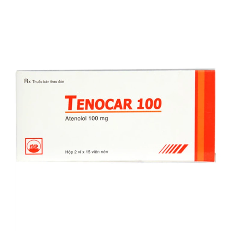 Thuốc Tenocar 100 Pymepharco điều trị tăng huyết áp, đau thắt ngực, nhồi máu cơ tim (2 vỉ x 15 viên)