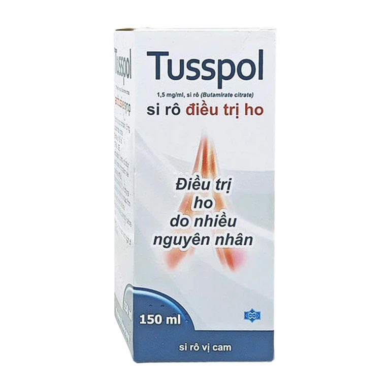 Siro Tusspol Polfarmex vị cam - điều trị ho do nhiều nguyên nhân (150ml)