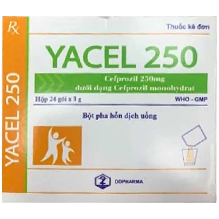 Thuốc Yacel 250 Tw2 điều trị nhiễm trùng tai, nhiễm trùng da và nhiễm trùng vi khuẩn (24 gói x 30g)