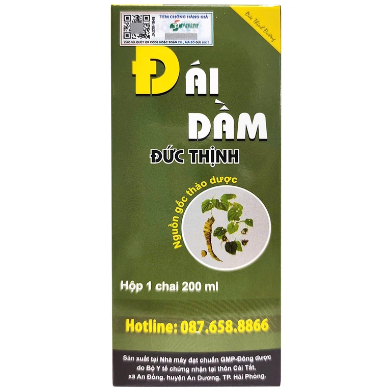 Thuốc trị Đái Dầm Đức Thịnh điều trị đái dầm, đái nhiều, đái không tự chủ (200ml)