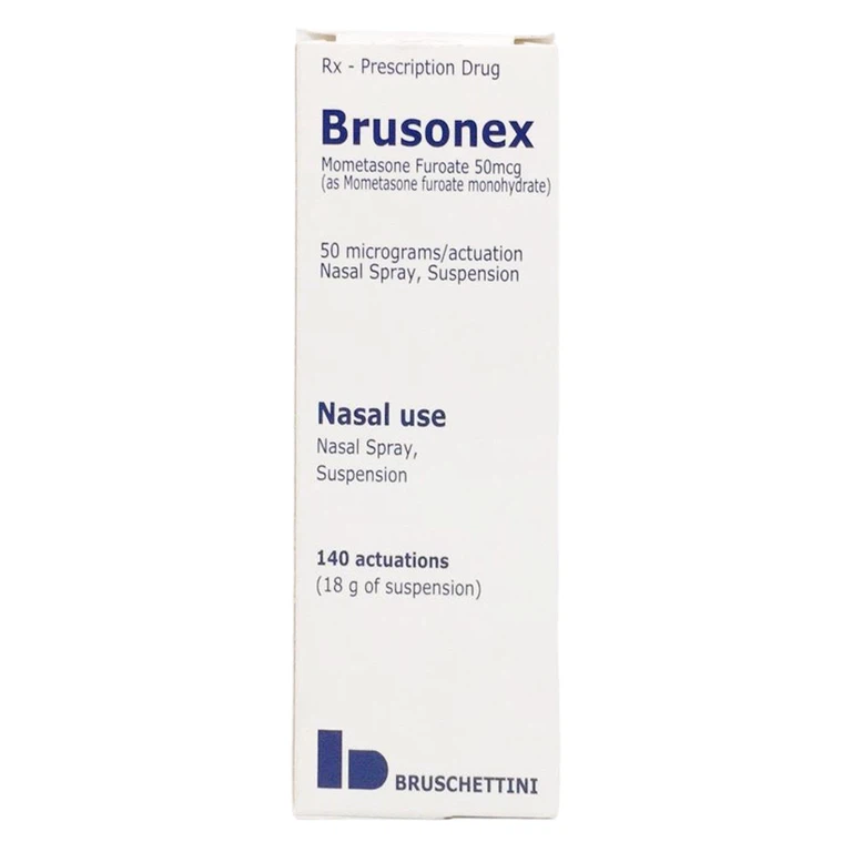 Hỗn dịch xịt mũi Brusonex Bruschettini điều trị chảy mũi, hắt hơi, ngứa ngáy, khó chịu ở mũi 