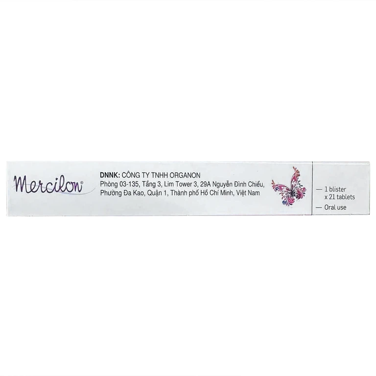 Thuốc Mercilon Organon hỗ trợ tránh thai (1 vỉ x 21 viên)