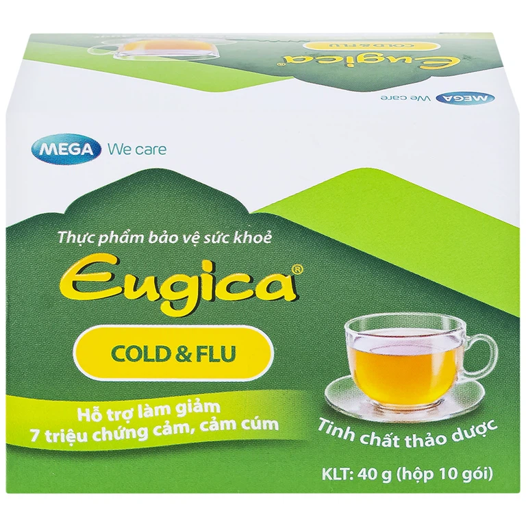 Tinh chất thảo dược Eugica Cold & Flu hỗ trợ giảm các triệu chứng cảm, cảm cúm (10 gói x 4g)