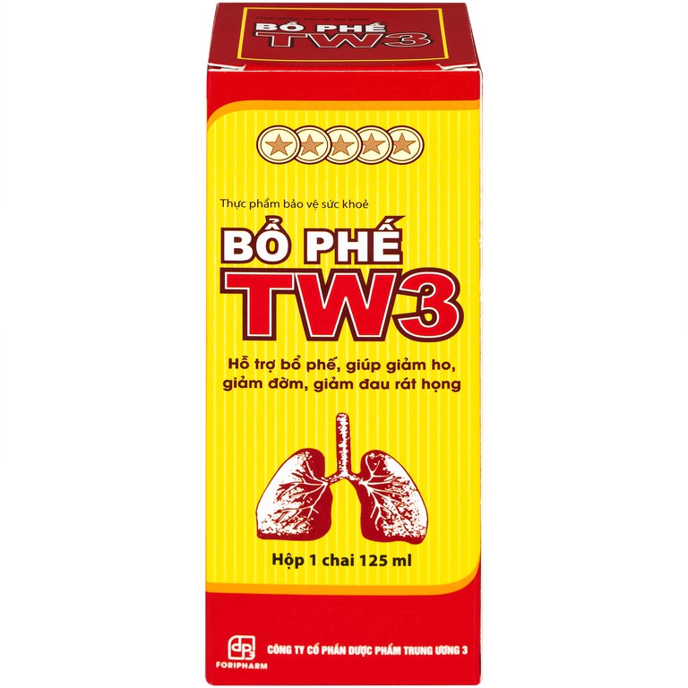 Cao lỏng Bổ Phế TW3 hỗ trợ giảm ho, giảm đờm, giảm đau rát họng, viêm phế quản (125ml)