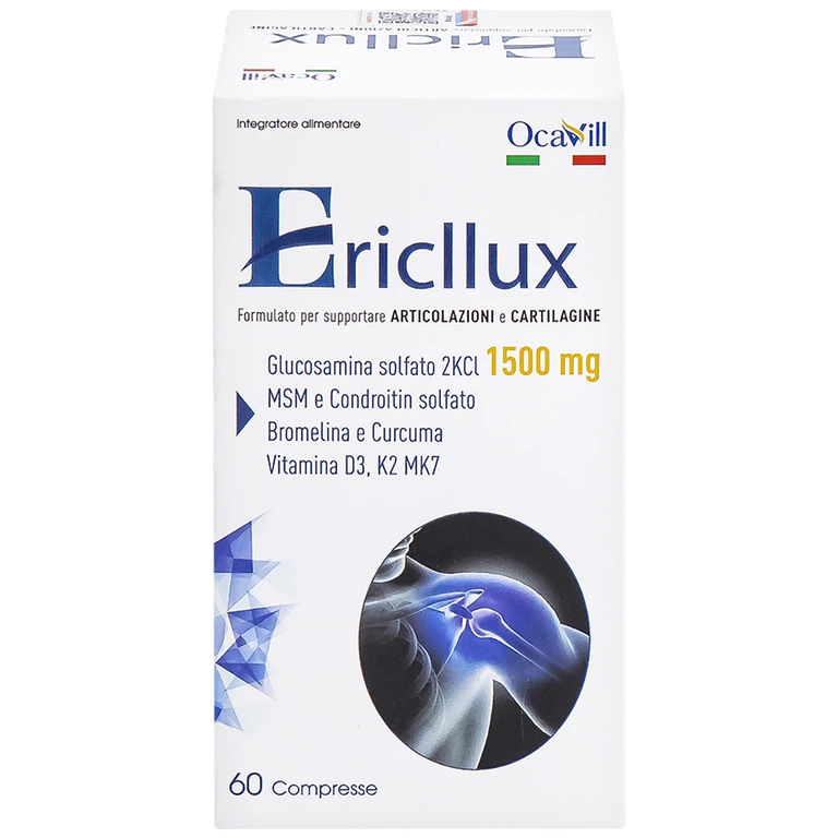 Viên uống Ericllux Ocavill hỗ trợ tăng tiết dịch khớp, giúp khớp vận động linh hoạt (60 viên)