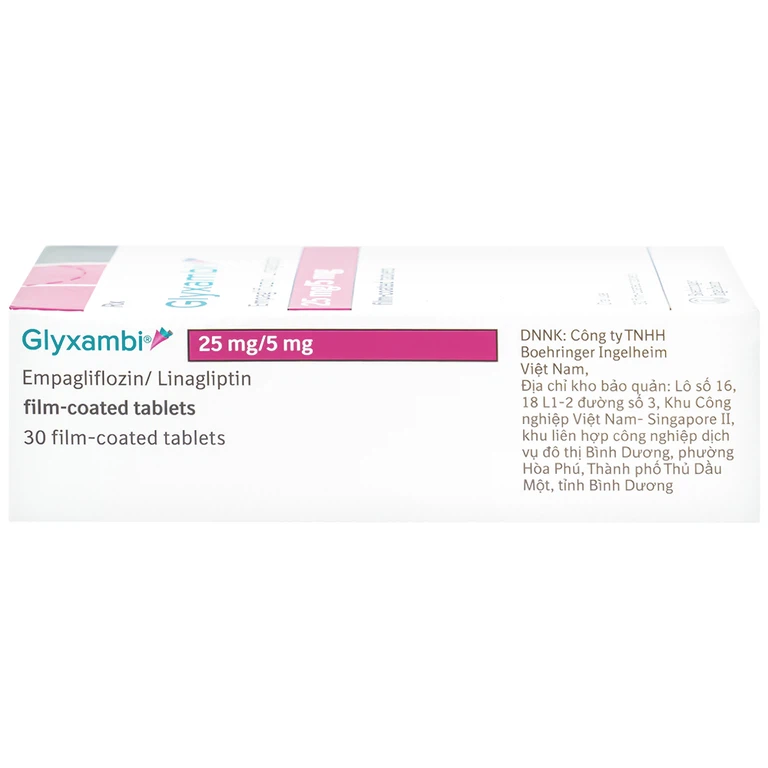 Thuốc Glyxambi 25mg/5mg Boehringer điều trị tiểu đường tuýp 2 (3 vỉ x 10 viên)