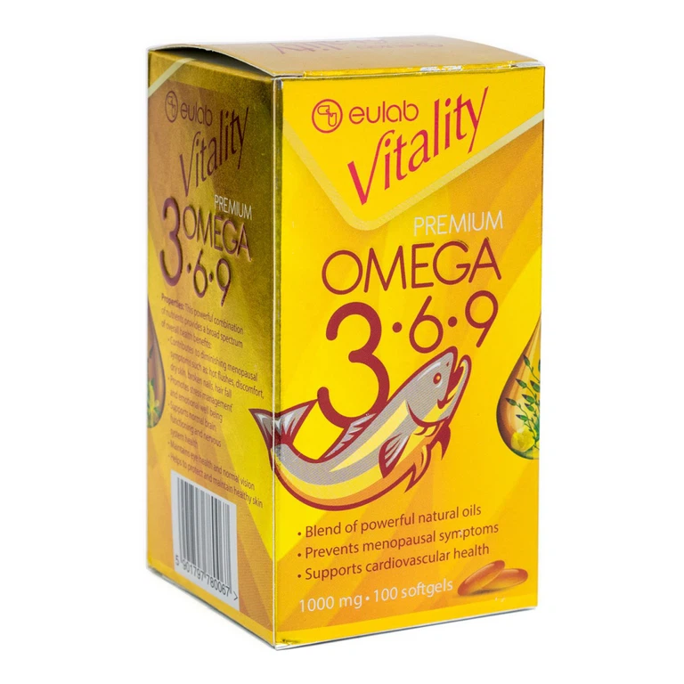 Dầu cá Premium Omega 3-6-9 Vitality giảm các triệu chứng mãn kinh (100 viên)