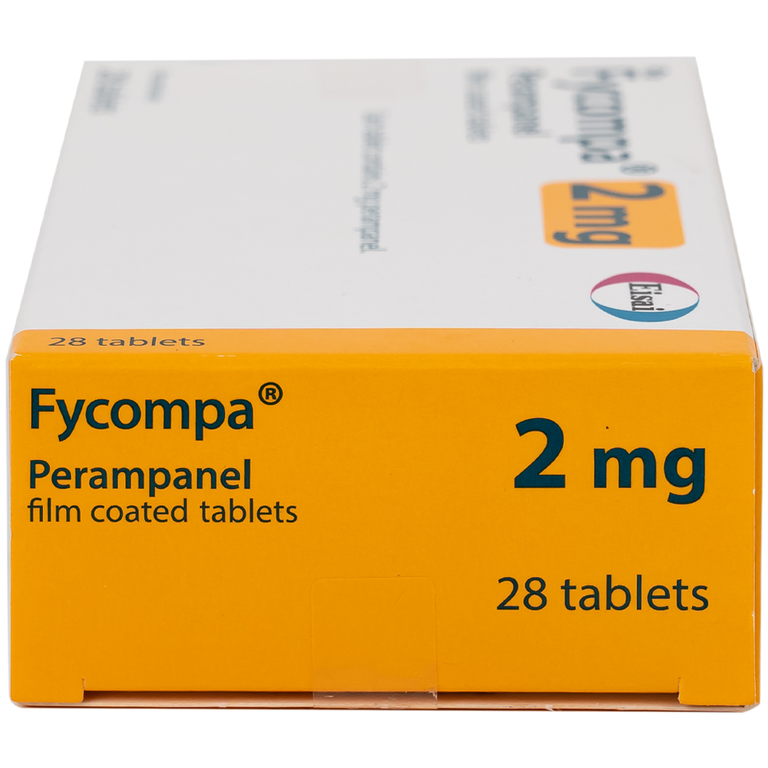 Thuốc Fycompa 2mg Eisai điều trị bổ trợ cơn động kinh (2 vỉ x 14 viên)