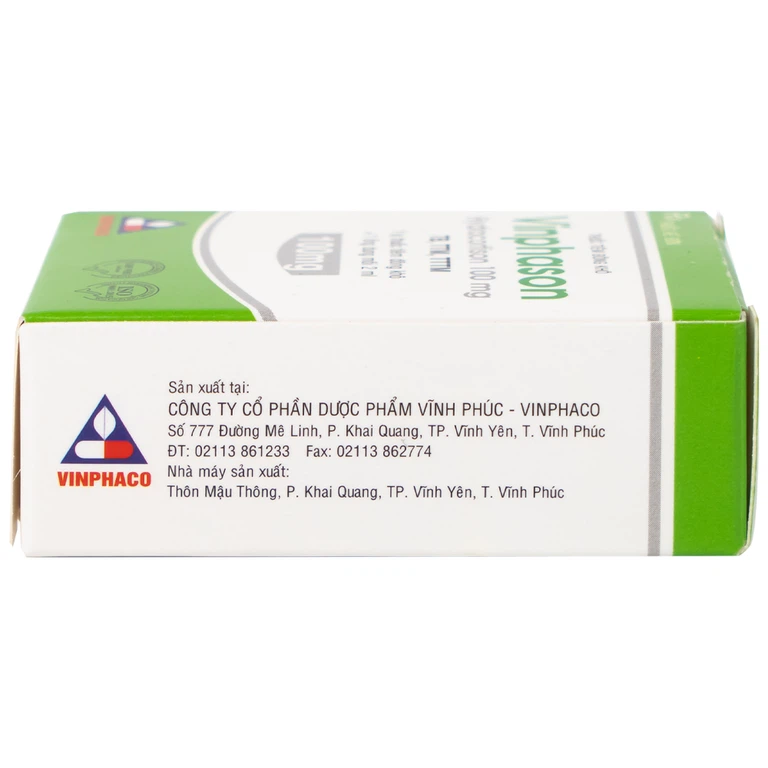 Thuốc tiêm Vinphason 100mg Vinphaco điều trị lupus ban đỏ hệ thống, hồng ban đa dạng nặng (1 lọ + 1 ống)