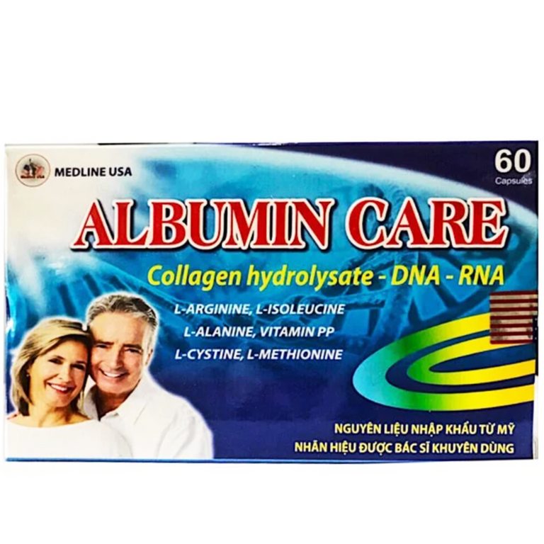 Viên uống Albumin Care Medline bổ sung đạm, acid amin, vitamin, hỗ trợ phục hồi sức khỏe (60 viên)