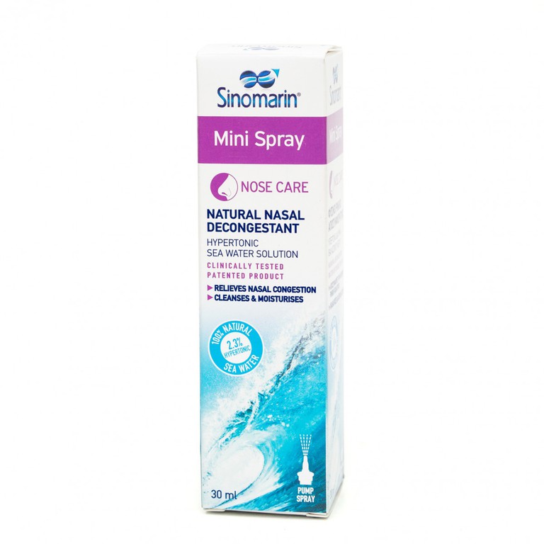 Nước biển ưu trương xịt mũi Sinomarin rửa xoang mũi, nghẹt mũi, sung huyết mũi (30ml)