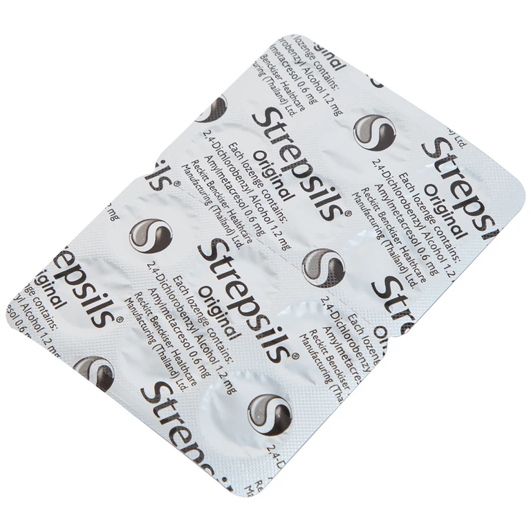 Viên ngậm Strepsils Original Reckitt Benckiser điều trị đau họng (2 vỉ x 12 viên)