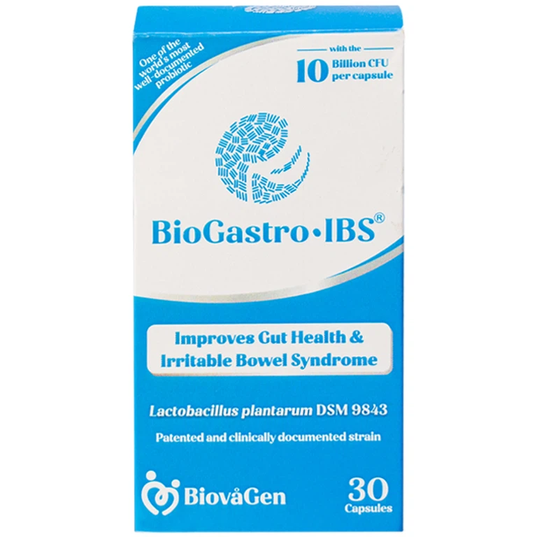 Men vi sinh BioGastro IBS Biovagen bổ sung vi khuẩn có lợi, cân bằng hệ vi sinh đường ruột (30 viên)