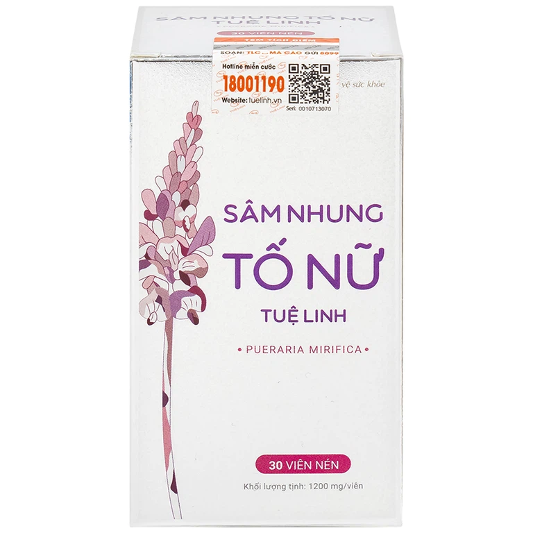 Viên nén Sâm Nhung Tố Nữ Tuệ Linh hỗ trợ tăng cường nội tiết tố nữ (Hộp 30 viên)