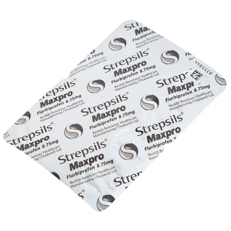 Viên ngậm Strepsils Maxpro mật ong & chanh chống viêm, làm giảm đau họng (2 vỉ x 8 viên)