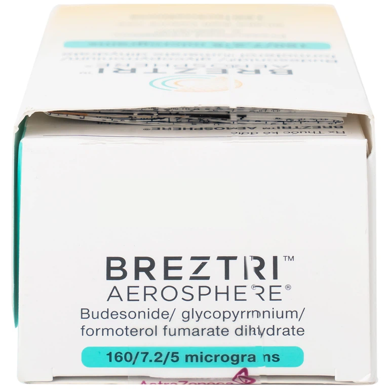 Thuốc hít Breztri 160/7.2/5mcg Astrazeneca giảm co thắt phế quản cấp tính (120 liều)