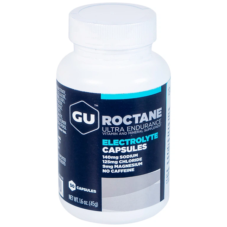 Viên muối điện giải GU Roctane Electrolyte Capsules bổ sung năng lượng và chất điện giải (50 viên)