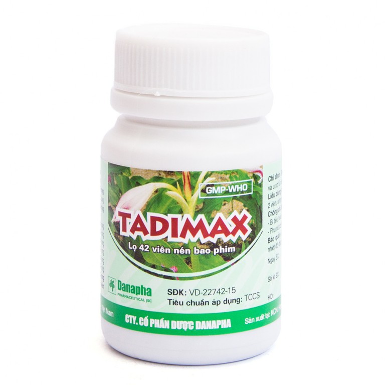 Thuốc Tadimax Danapha điều trị phì đại lành tính tuyến tiền liệt và u xơ tử cung (42 viên)