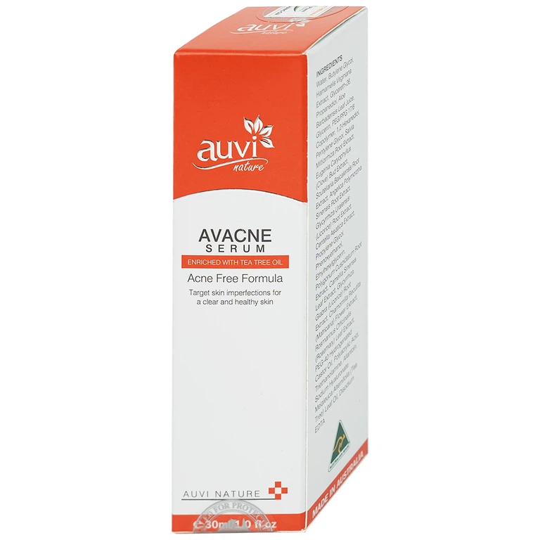 Tinh chất Avacne Serum Auvi Natrure giúp kiểm soát nhờn, giảm mụn và mờ vết thâm (30ml)