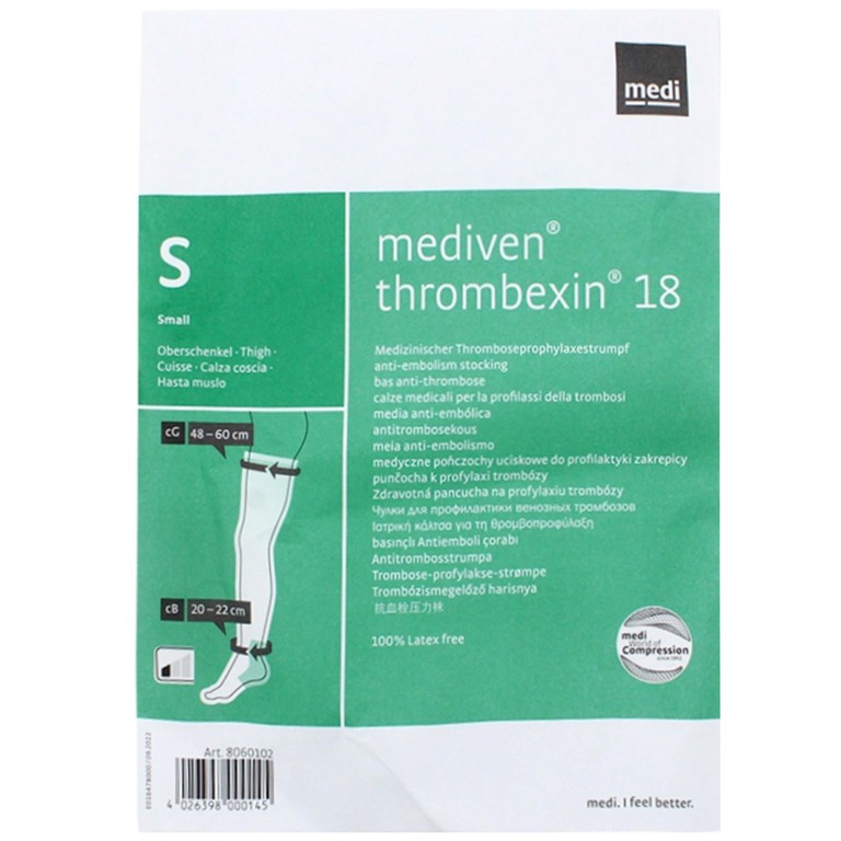 Vớ y khoa Mediven Thrombexin 18 size M làm tăng tốc độ tuần hoàn máu, phòng ngừa huyết khối cho bệnh nhân nằm bất động lâu