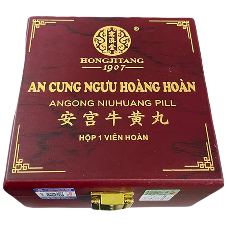 Thuốc An Cung Ngưu Hoàng Hoàn thanh nhiệt, giải độc, trấn kinh, khai khiếu (1 viên)