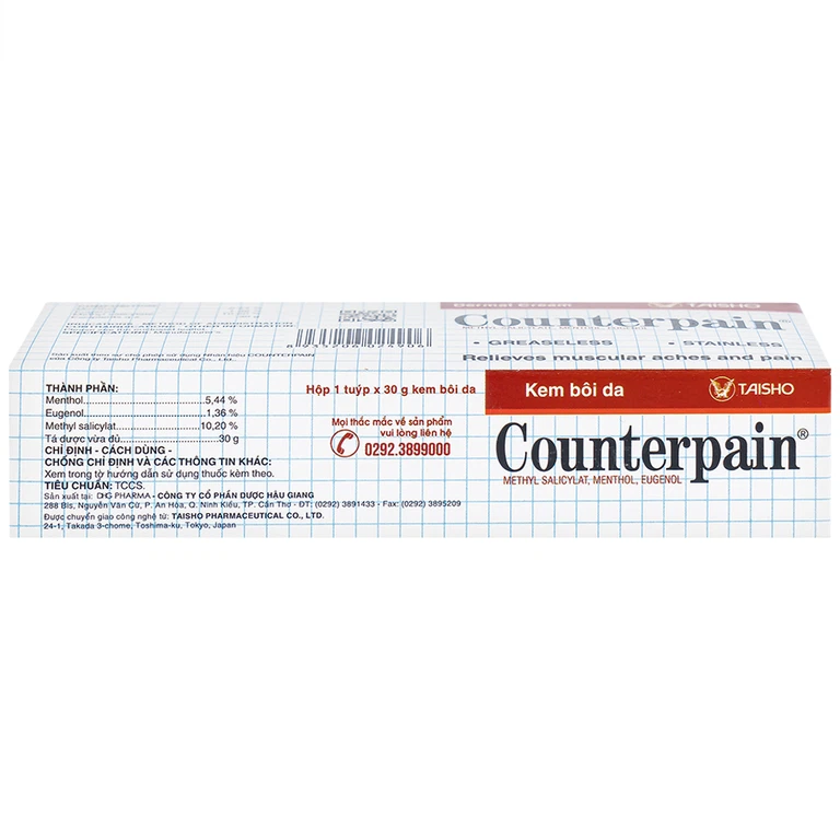 Kem bôi da Counterpain DHG giảm đau cơ, đau do bệnh thấp khớp, bong gân (30g)