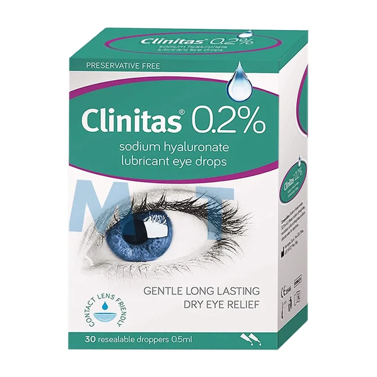 Dung dịch nhỏ mắt Clinitas 0.2% Farmigea giữ ẩm và ổn định màng nước mắt (30 ống x 0.5ml)