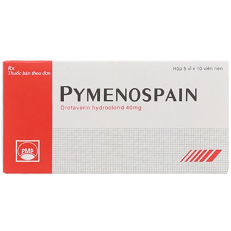 Thuốc Pymenospain 40mg Pymepharco điều trị co thắt dạ dày - ruột, hội chứng ruột bị kích thích (5 vỉ x 10 viên)