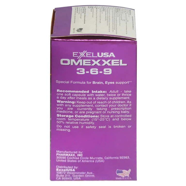 Viên uống Omexxel 3-6-9 Excelife tốt cho trí não, giúp bổ mắt (100 viên)