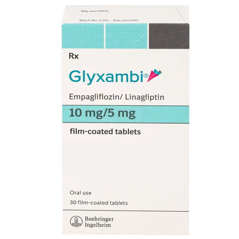Thuốc Glyxambi 10mg/5mg Boehringer điều trị đái tháo đường típ 2 (3 vỉ x 10 viên)