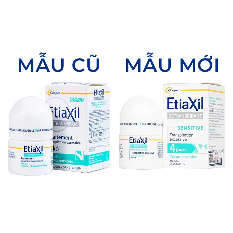 Lăn khử mùi EtiaXil Detranspirant Aisselles Peaux Sensibles chống mùi đặc trị dành cho da nhạy cảm (15ml)