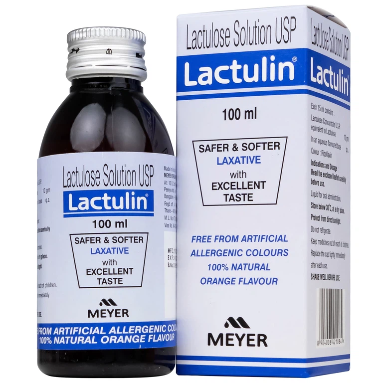 Thuốc Lactulin 10g Meyer giúp dự phòng và điều trị bệnh não do gan, táo bón mạn tính (100ml)