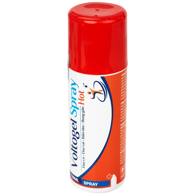 Chai xịt nóng Voltogel hot spray giảm nhanh chóng các cơn đau cơ, đau vai, bầm tím, bong gân (120ml)