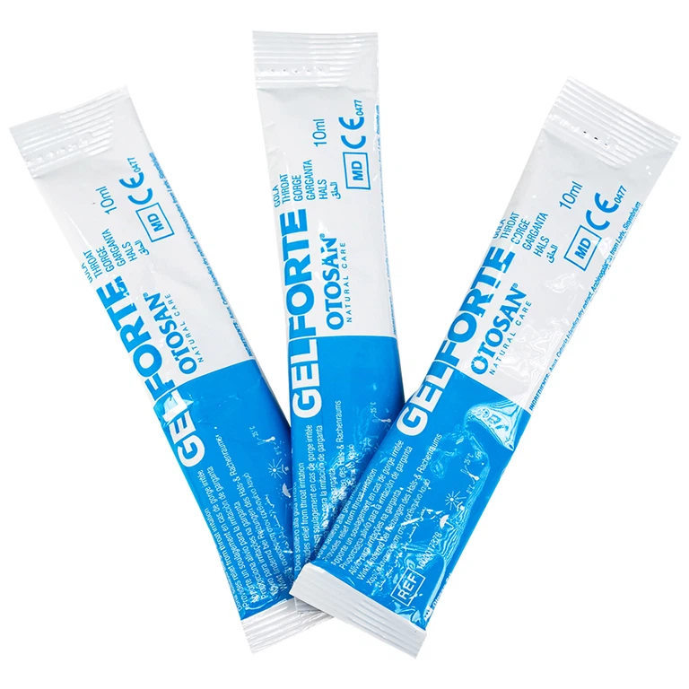 Gel Otosan Throat Gel Forte 10ml điều trị viêm họng cấp tính (14 gói)