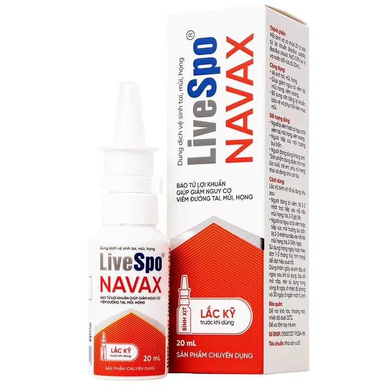 Dung dịch vệ sinh tai mũi họng LiveSpo Navax 20ml 
