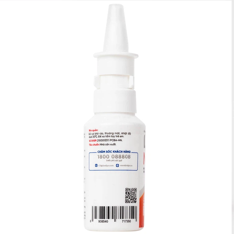 Dung dịch vệ sinh tai mũi họng LiveSpo Navax 20ml 