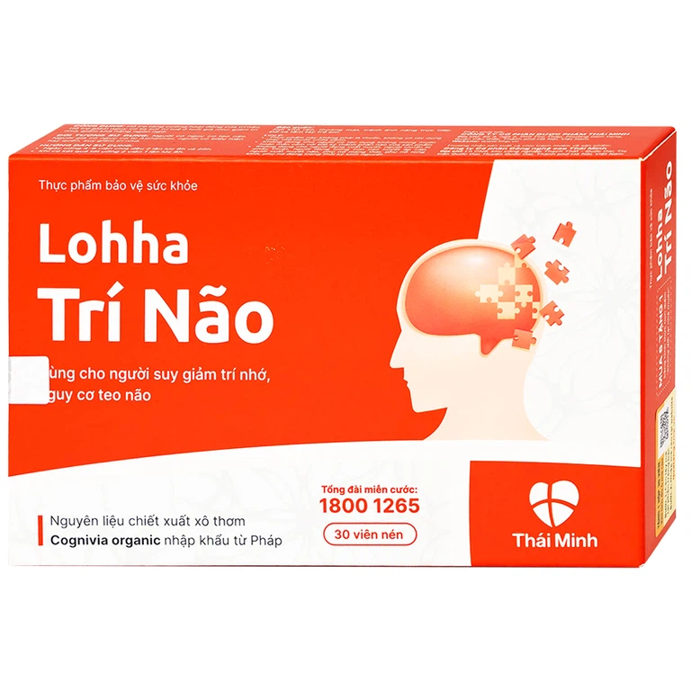 Viên uống Lohha Trí Não Thái Minh điều trị và phòng ngừa các bệnh suy giảm trí tuệ (3 vỉ x 10 viên)