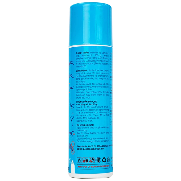 Chai xịt lạnh Voltogel cold spray giảm đau, chống viêm, thúc đẩy tuần hoàn máu (200ml)