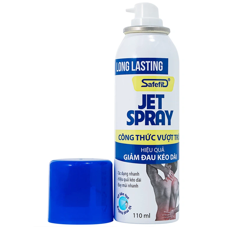 Chai xịt giảm đau kháng viêm Safefit Jet Spray giảm đau, kháng viêm trong căng cơ, bong gân (110ml)
