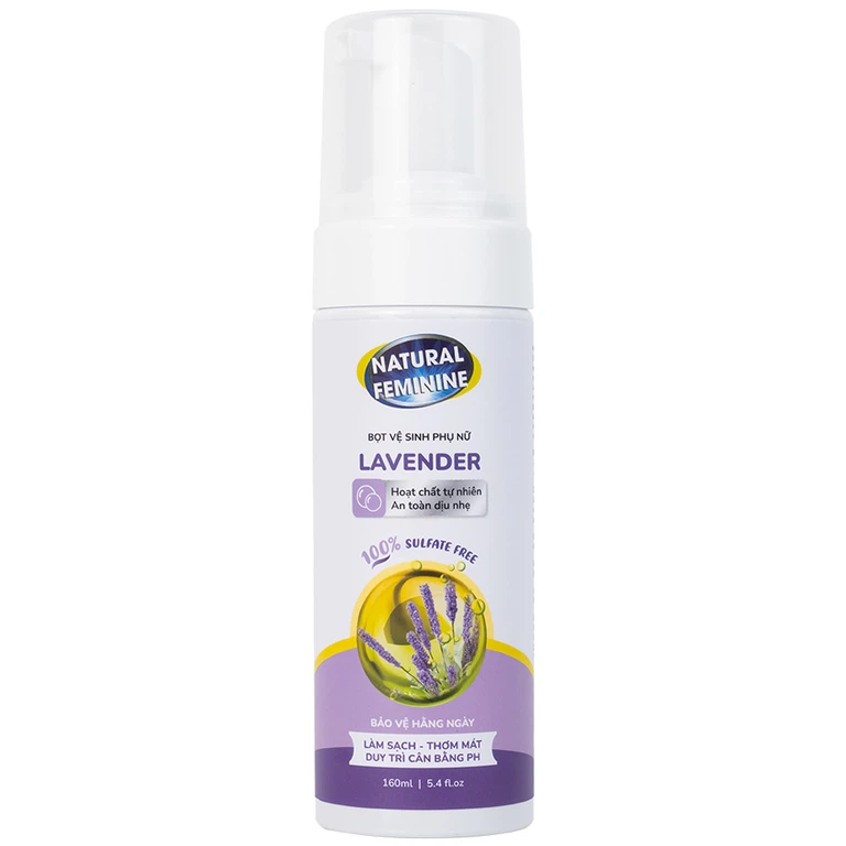 Bọt vệ sinh phụ nữ Natural Feminine làm sạch, thơm mát, duy trì cân bằng PH (160ml)