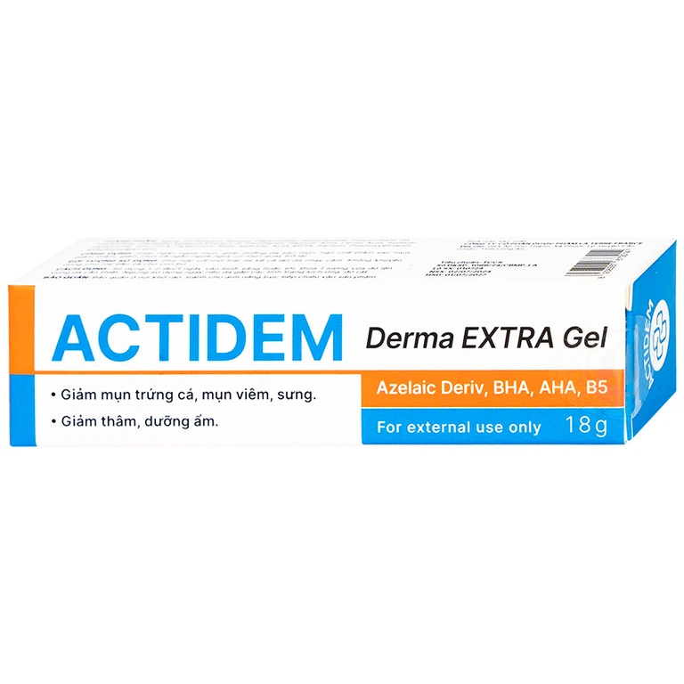 Kem bôi da Actidem Derma Extra Gel 18g ngăn ngừa mụn, dưỡng da và hạn chế thâm sau mụn